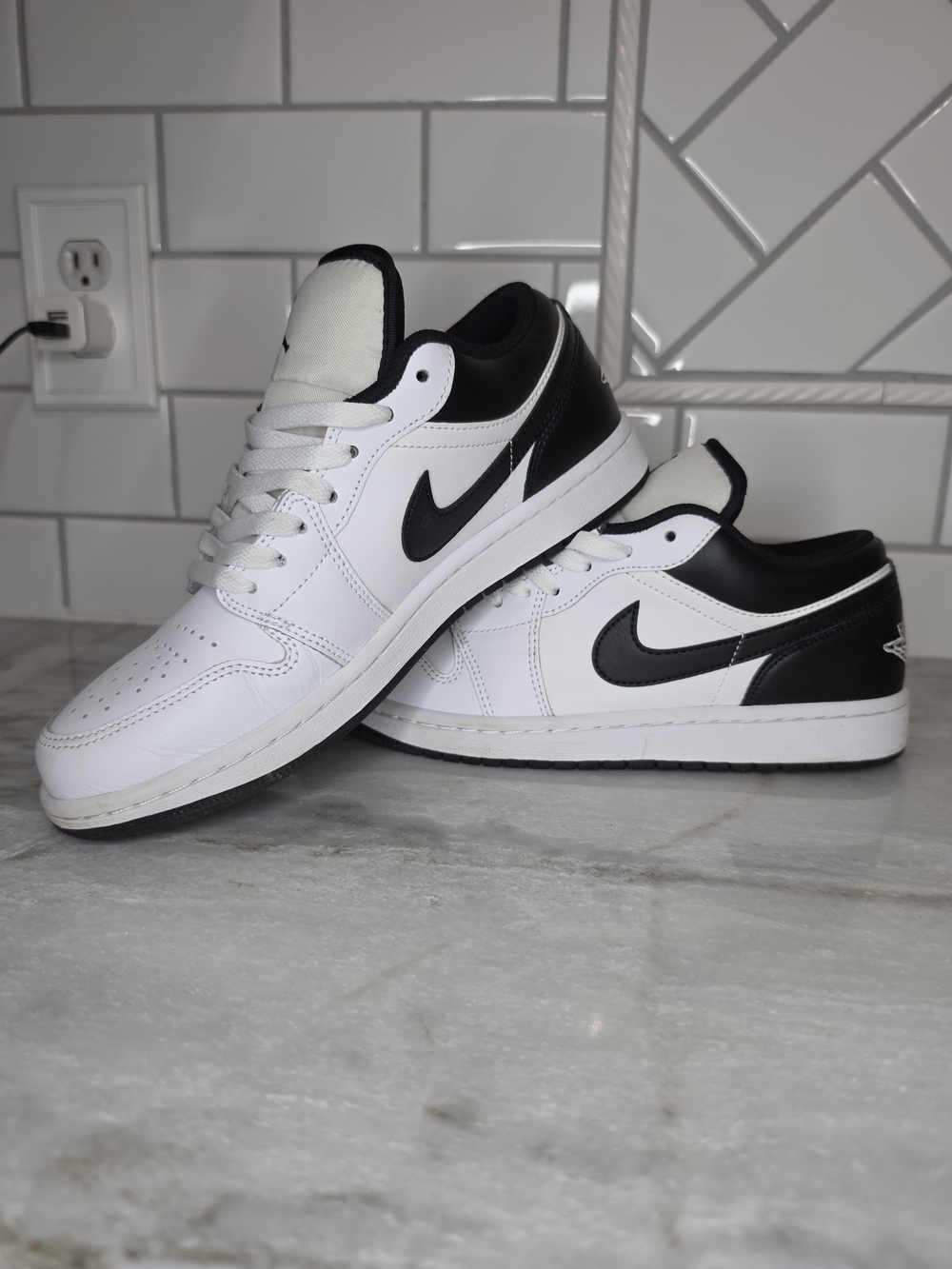 Nike Air Jordan 1 Low White Black Panda Mens Size 8